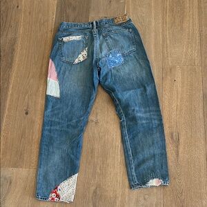 Ralph Lauren Blue Patchwork Boyfriend Jeans
